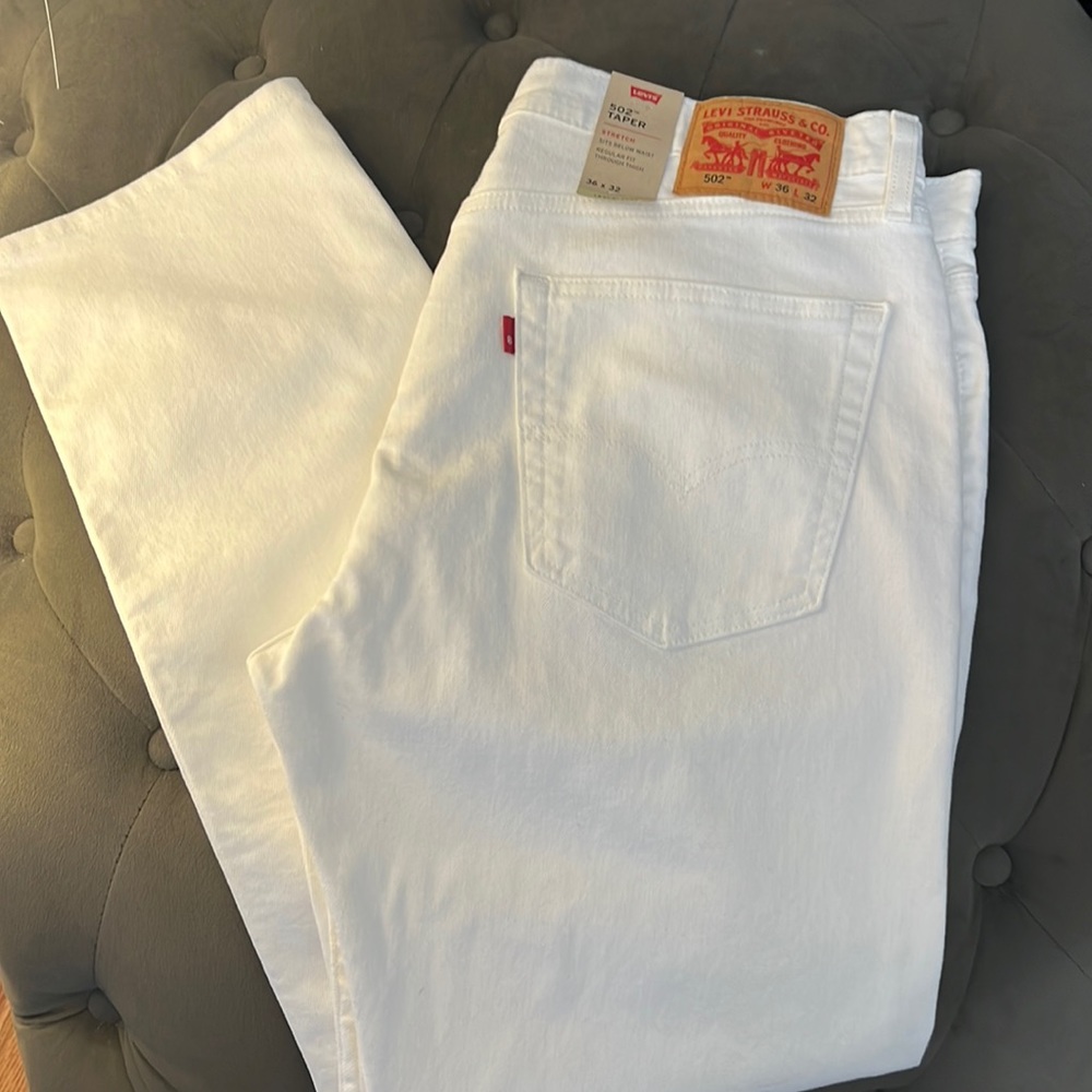 Levi White Denim 502
